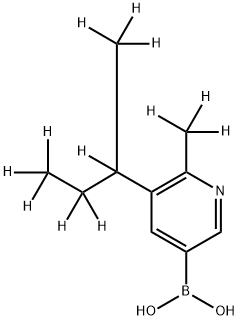 [6-Methyl-5-(sec-butyl)-d12]-pyridine-3-boronic acid结构式