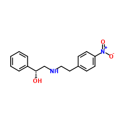 (R)-2-((4-Nitrophenethyl)amino)-1-phenylethanol structure