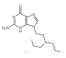 6H-Purin-6-one,2-amino-9-[2-[bis(2-chloroethyl)amino]ethyl]-1,9-dihydro-, hydrochloride (1:1)结构式