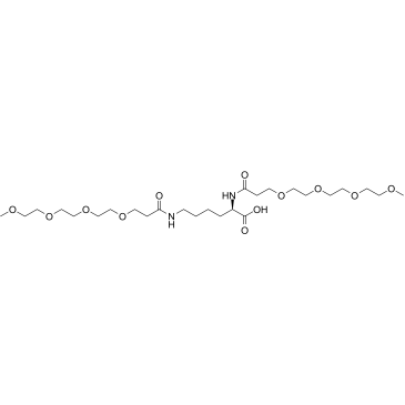 Bis-(m-PEG4)-amidohexanoic acid Structure