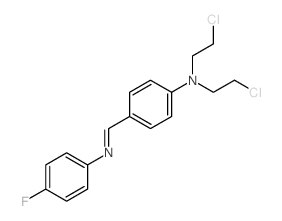 Benzenamine,N,N-bis(2-chloroethyl)-4-[[(4-fluorophenyl)imino]methyl]-结构式