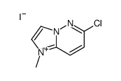 6-chloro-1-methylimidazo[1,2-b]pyridazin-4-ium,iodide结构式