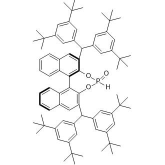 (R)-2,6-Bis(bis(3,5-di-tert-butylphenyl)methyl)dinaphtho[2,1-d:1',2'-f][1,3,2]dioxaphosphepine4-oxide Structure