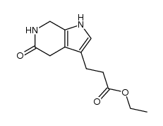 3-(5-oxo-4,5,6,7-tetrahydro-1H-pyrrolo[2,3-c]pyridin-3-yl)-propionic acid ethyl ester结构式