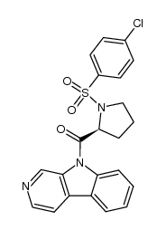 (S)-9-{N-(p-chlorophenylsulfonyl)prolinyl}-β-carboline结构式