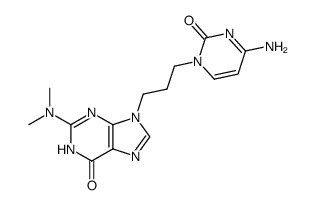 9-[3-(4-amino-2-oxo-2H-pyrimidin-1-yl)-propyl]-2-dimethylamino-1,9-dihydro-purin-6-one结构式