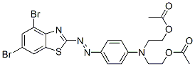 2-[4-[N,N-Bis(2-acetoxyethyl)amino]phenylazo]-4,6-dibromobenzothiazole结构式