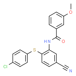 N-(2-[(4-CHLOROPHENYL)SULFANYL]-5-CYANOPHENYL)-3-METHOXYBENZENECARBOXAMIDE结构式