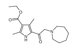 1H-Pyrrole-3-carboxylicacid,5-[(hexahydro-1H-azepin-1-yl)acetyl]-2,4-dimethyl-,ethylester(9CI)结构式