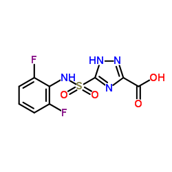 3-[(2,6-Difluorophenyl)sulfamoyl]-1H-1,2,4-triazole-5-carboxylic acid结构式