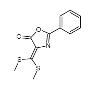 4-[bis(methylthio)]methylene-2-phenyl-5-oxo-4,5-dihydro-1,3-oxazole结构式
