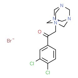 1-[2-(3,4-DICHLOROPHENYL)-2-OXOETHYL]-3,5,7-TRIAZA-1-AZONIATRICYCLO[3.3.1.1(3,7)]DECANE BROMIDE Structure