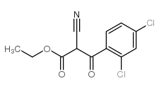 2-cyano-3-(2,4-dichloro-phenyl)-3-oxo-propionic acid ethyl ester结构式