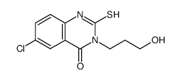6-chloro-3-(3-hydroxypropyl)-2-thioxo-2,3-dihydro-quinazoline-4-(1H)-one Structure