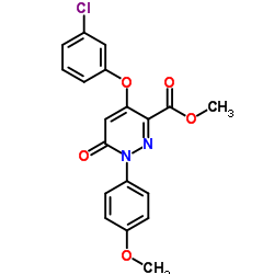 Methyl 4-(3-chlorophenoxy)-1-(4-methoxyphenyl)-6-oxo-1,6-dihydro-3-pyridazinecarboxylate结构式