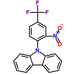 9-[2-Nitro-4-(trifluoromethyl)phenyl]-9H-carbazole Structure