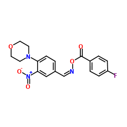 (4-Fluorophenyl)({(Z)-[4-(4-morpholinyl)-3-nitrobenzylidene]amino}oxy)methanone结构式