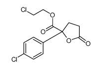 2-chloroethyl 2-(4-chlorophenyl)-5-oxooxolane-2-carboxylate结构式