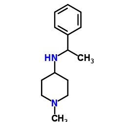 1-Methyl-N-(1-phenylethyl)-4-piperidinamine Structure