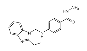 p-[(2-Ethyl-1H-benzimidazol-1-ylmethyl)amino]benzohydrazide结构式
