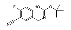 3-氰基-4-氟苄基氨基甲酸叔丁酯结构式