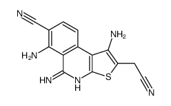 1,5,6-triamino-2-(cyanomethyl)thieno[2,3-c]isoquinoline-7-carbonitrile结构式