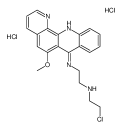 N-(2-chloroethyl)-N'-(6-methoxybenzo[b][1,10]phenanthrolin-7-yl)ethane-1,2-diamine,dihydrochloride结构式