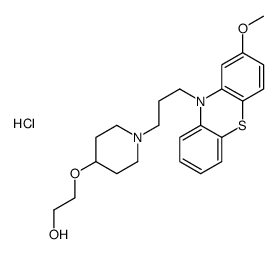 2-[1-[3-(2-methoxyphenothiazin-10-yl)propyl]piperidin-4-yl]oxyethanol,hydrochloride结构式