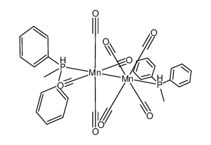 Mn2(CO)8(methyldiphenylphosphine)2 Structure