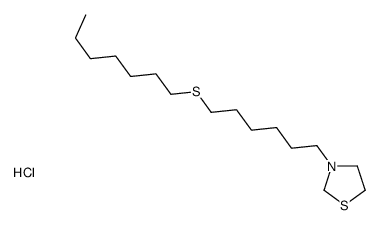 3-(6-heptylsulfanylhexyl)-1,3-thiazolidine,hydrochloride Structure