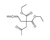 diethyl 2-buta-2,3-dienyl-2-(2-oxopropyl)propanedioate结构式
