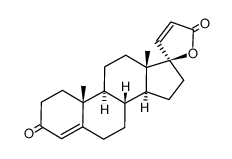 17-hydroxy-3-oxo-21,24-dinor-17βH-chola-4,20(22)c-dien-23-oic acid-lactone结构式