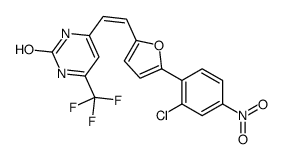 4-[(E)-2-[5-(2-chloro-4-nitrophenyl)furan-2-yl]ethenyl]-6-(trifluoromethyl)-1H-pyrimidin-2-one Structure