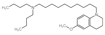 N,N-dibutyl-10-(6-methoxy-3,4-dihydro-2H-quinolin-1-yl)decan-1-amine结构式
