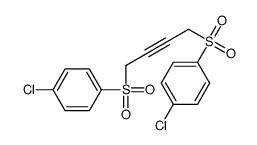 1-chloro-4-[4-(4-chlorophenyl)sulfonylbut-2-ynylsulfonyl]benzene Structure