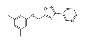 5-[(3,5-dimethylphenoxy)methyl]-3-pyridin-3-yl-1,2,4-oxadiazole结构式