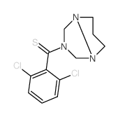 (2,6-dichlorophenyl)-(1,5,7-triazabicyclo[3.3.1]non-7-yl)methanethione结构式