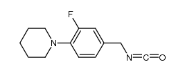 1-[2-fluoro-4-(isocyanatomethyl)phenyl]piperidine结构式