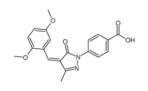 4-[(4Z)-4-[(2,5-dimethoxyphenyl)methylidene]-3-methyl-5-oxopyrazol-1-yl]benzoic acid Structure