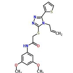 2-{[4-Allyl-5-(2-thienyl)-4H-1,2,4-triazol-3-yl]sulfanyl}-N-(3,5-dimethoxyphenyl)acetamide Structure