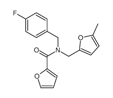 N-[(4-fluorophenyl)methyl]-N-[(5-methylfuran-2-yl)methyl]furan-2-carboxamide Structure