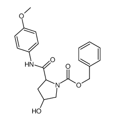 benzyl 4-hydroxy-2-[(4-methoxyphenyl)carbamoyl]pyrrolidine-1-carboxylate Structure