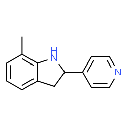 1H-Indole,2,3-dihydro-7-methyl-2-(4-pyridinyl)-(9CI) structure