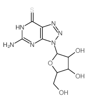 3-amino-9-[3,4-dihydroxy-5-(hydroxymethyl)oxolan-2-yl]-2,4,7,8,9-pentazabicyclo[4.3.0]nona-1,3,6-triene-5-thione structure