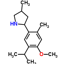 Pyrrolidine, 2-[4-methoxy-2-methyl-5-(1-methylethyl)phenyl]-4-methyl- (9CI) Structure