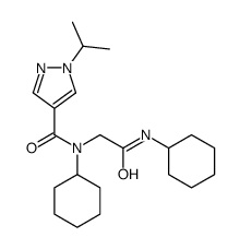 1H-Pyrazole-4-carboxamide,N-cyclohexyl-N-[2-(cyclohexylamino)-2-oxoethyl]-1-(1-methylethyl)-(9CI) Structure