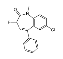 3-fluoro-1,3-dihydro-1-methyl-7-chloro-5-phenyl-2H-1,4-benzodiazepin-2-one Structure