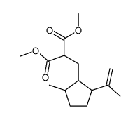 2-(2-Isopropenyl-5-methyl-cyclopentylmethyl)-malonic acid dimethyl ester结构式