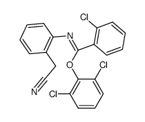 2-Chloro-N-(2-cyanomethyl-phenyl)-benzimidic acid 2,6-dichloro-phenyl ester结构式