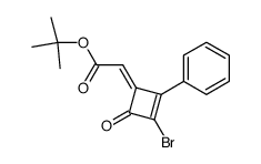 [3-Bromo-4-oxo-2-phenyl-cyclobut-2-en-(Z)-ylidene]-acetic acid tert-butyl ester Structure